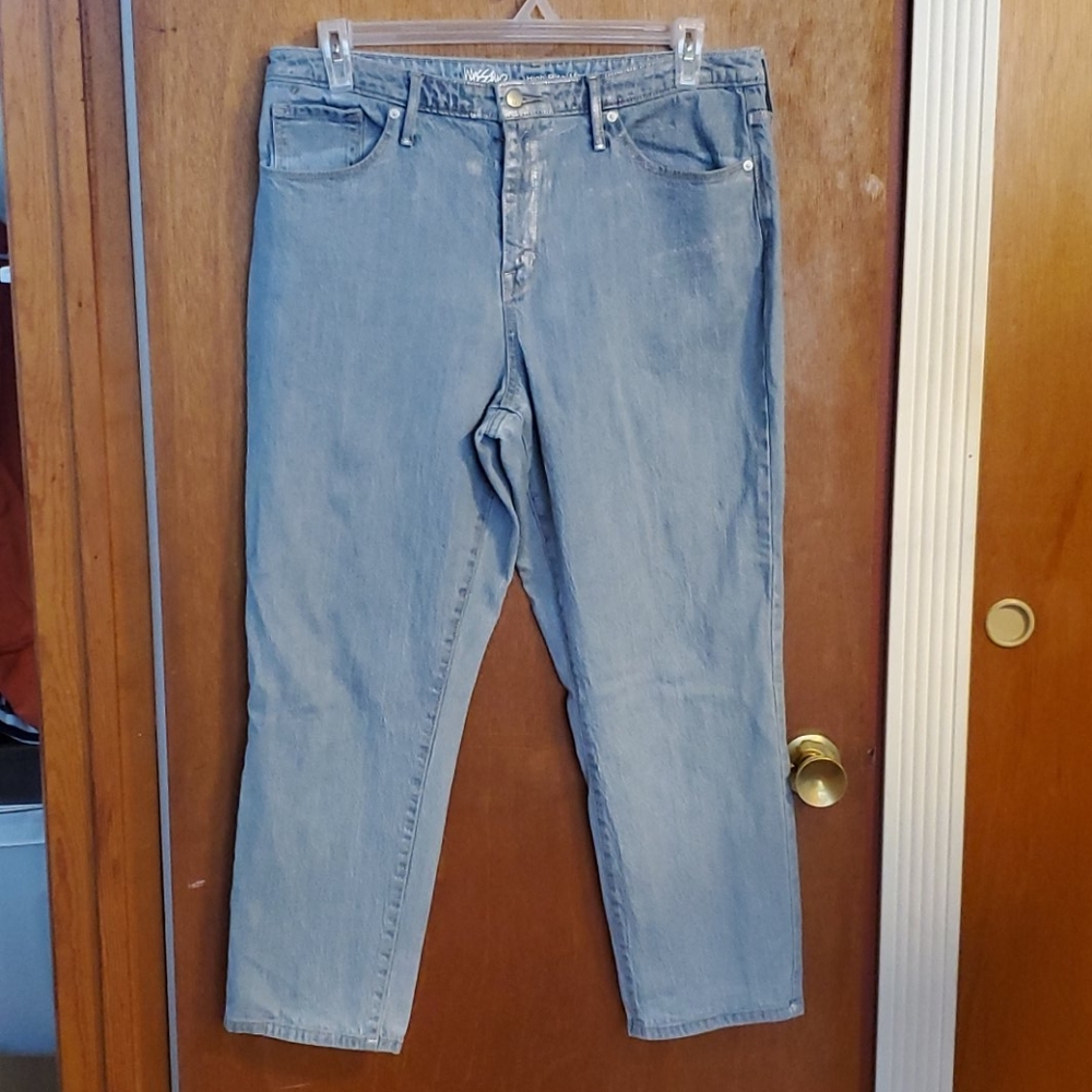 Mossimo high rise mom jean 16 light blue silver